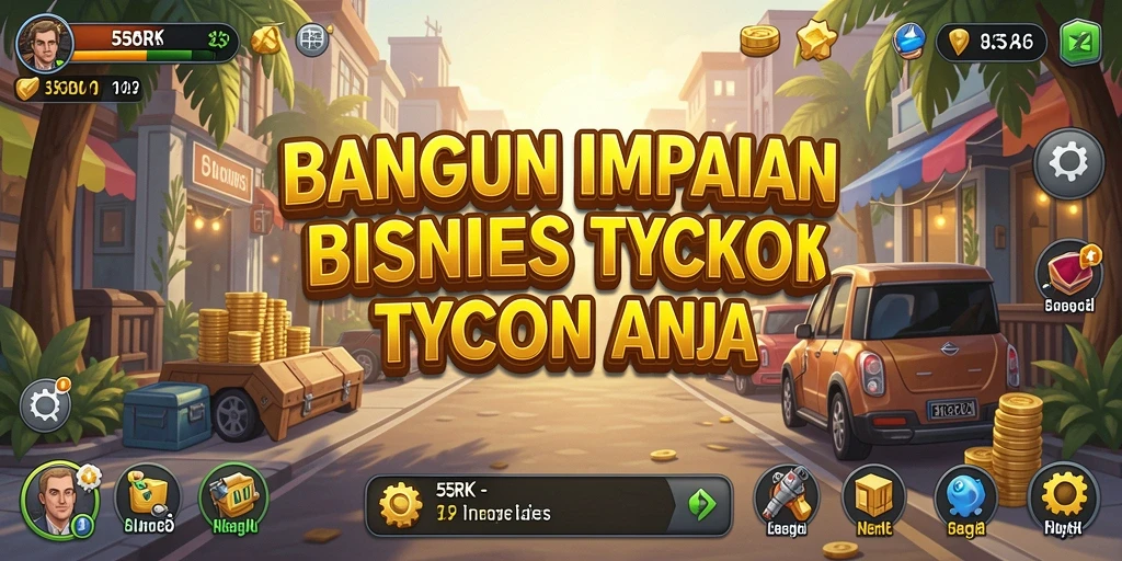 Screenshot gameplay Tycoon 55RK yang menunjukkan aksi manajerial.