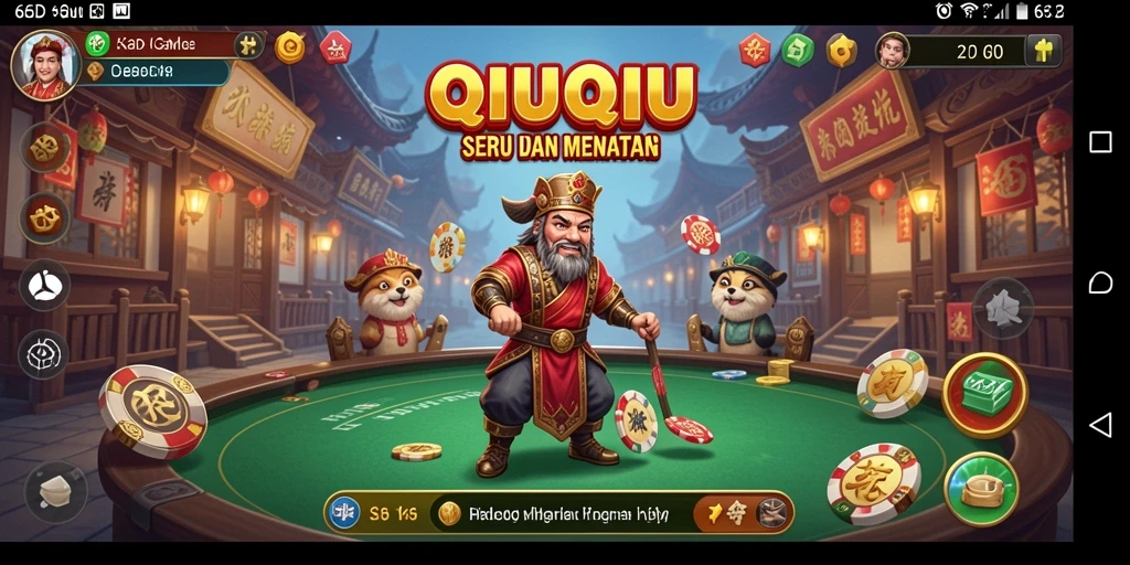 Tampilan permainan QiuQiu yang menarik dan interaktif.