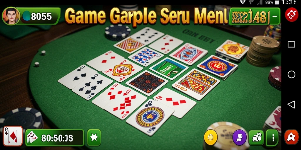Tampilan gameplay seru dalam permainan Gaple 8055.
