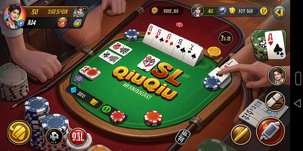 Menggambarkan aksi seru gameplay QiuQiu di 9SL.