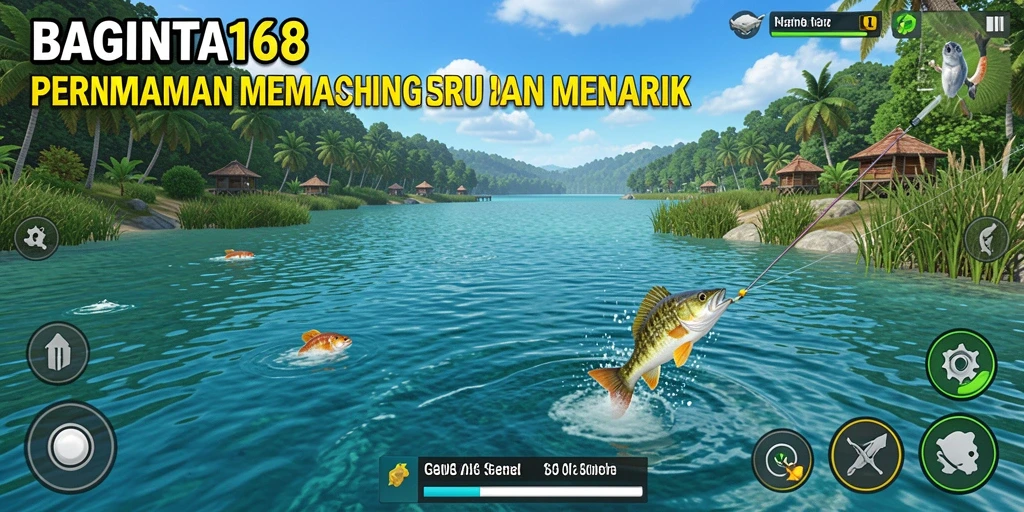 Tampilan menarik dari gameplay memancing di BAGINTA168.