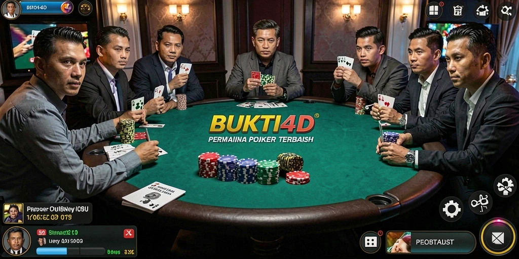Screenshot gameplay Poker yang menunjukkan suasana kompetitif yang seru.