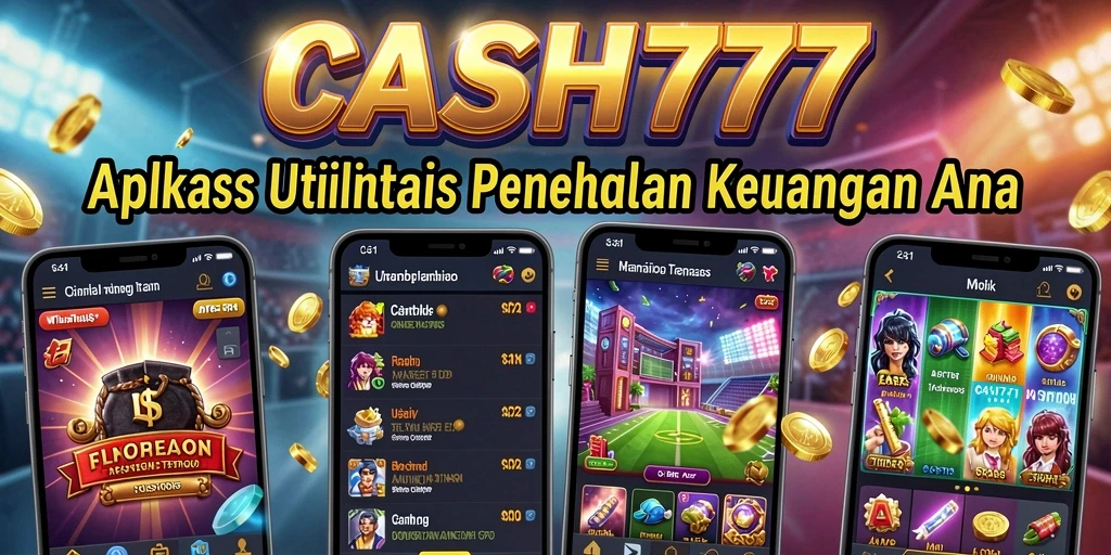 Screenshot utama CASH777 menunjukkan antarmuka aplikasi untuk pengelolaan keuangan.