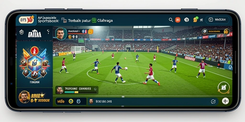 Tampilan gameplay D73 yang menarik dan interaktif untuk taruhan olahraga.