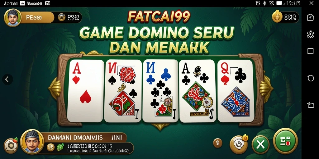 Tampilan gameplay seru dari FATCAI99 menunjukkan aksi domino yang menarik.