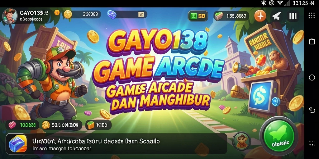 Tampilan utamanya menampilkan aksi seru gameplay arcade.