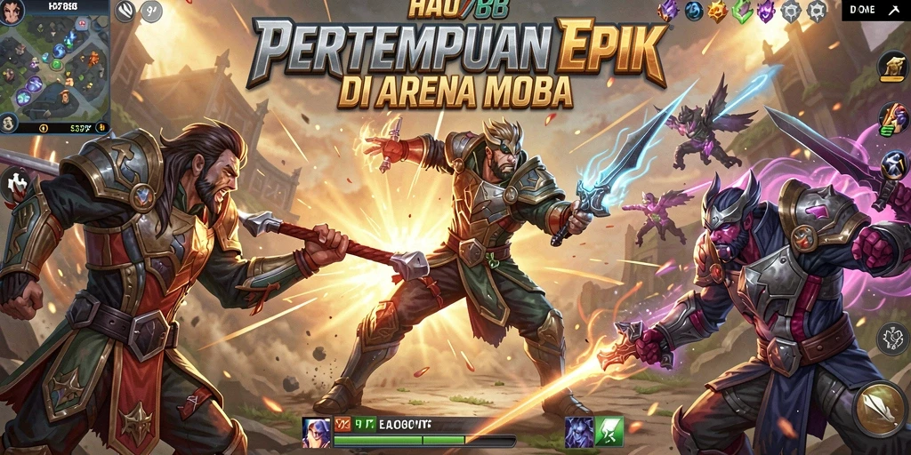 Gameplay HAO788 yang menegangkan di arena MOBA.