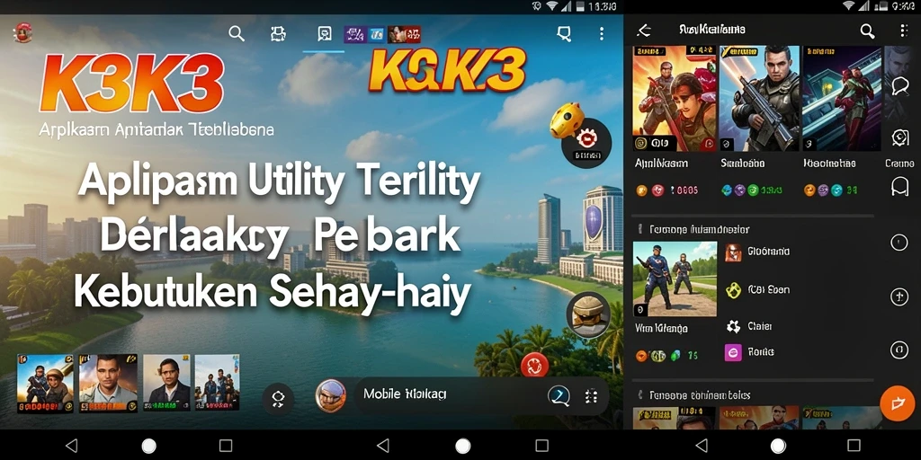 Screenshot K3K3 menunjukkan antarmuka pengguna yang sederhana dan fungsional.