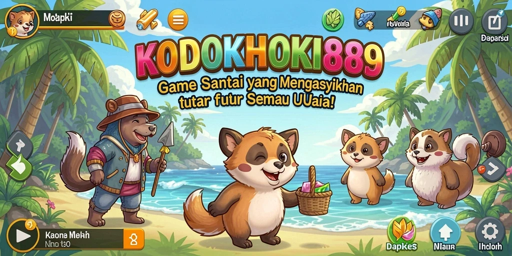 Screenshot gameplay KODOKHOKI889 dengan grafik ceria dan menantang.