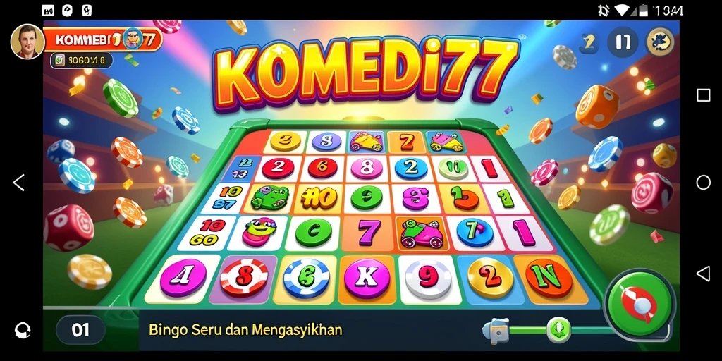 Screenshot gameplay menarik dari KOMEDI77 saat memainkan Bingo.