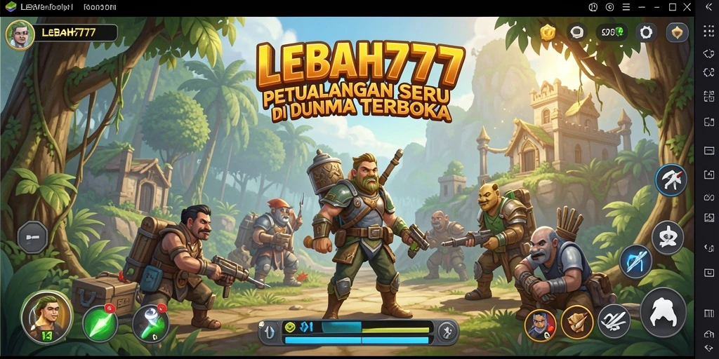 Screenshot utama LEBAH777 menampilkan dunia terbuka yang luas dan penuh petualangan.