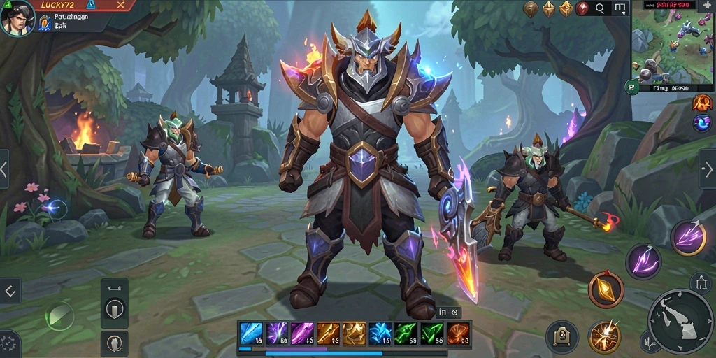 Tampilan gameplay epik dalam <strong>LUCKY72</strong> dengan monster dan karakter menarik.