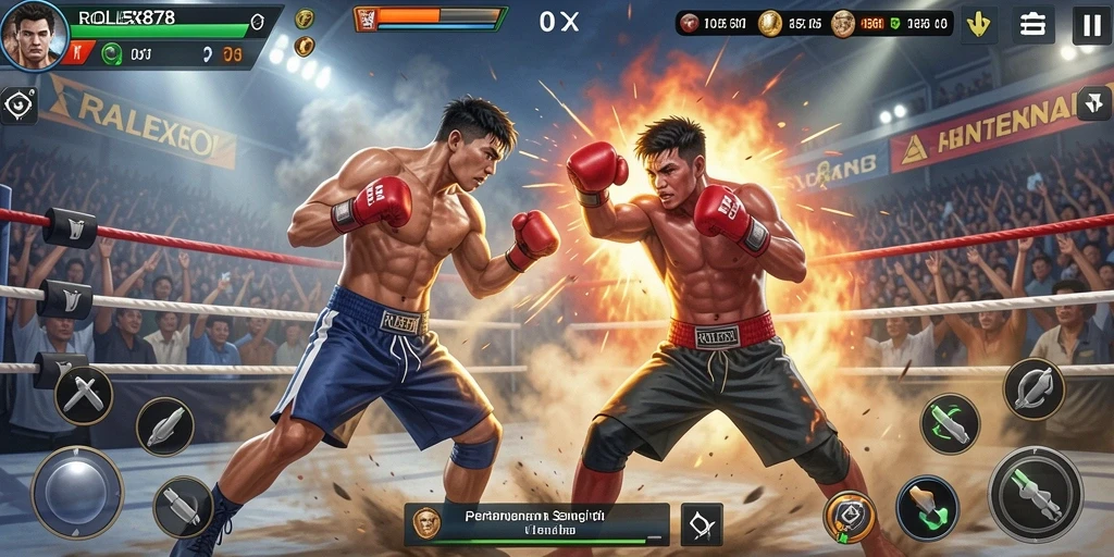 Gameplay epik dalam pertarungan arena ROLEX878 yang mendebarkan.