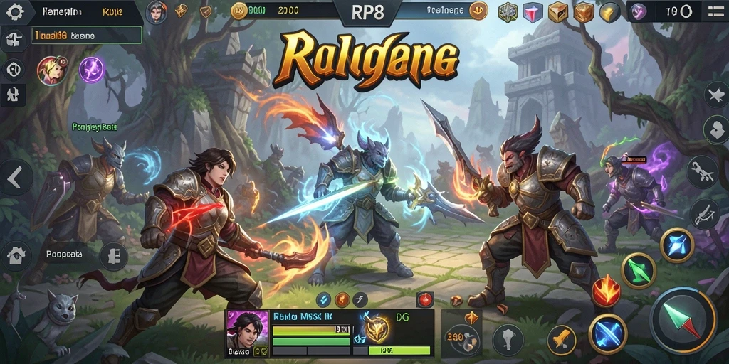Tampilan gameplay seru di RP8 dengan elemen strategi mendebarkan.