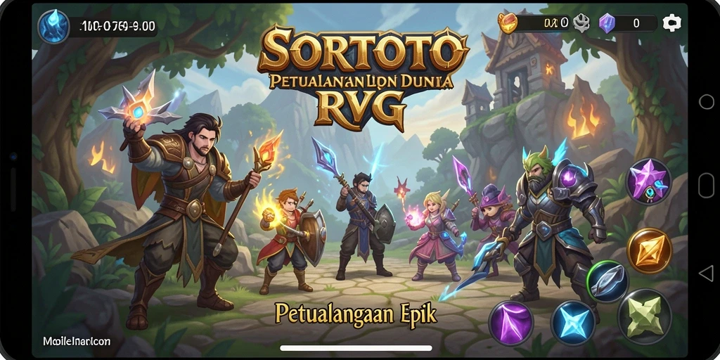 Tampilan gameplay SORTOTO dengan aksi petualangan yang mendebarkan.