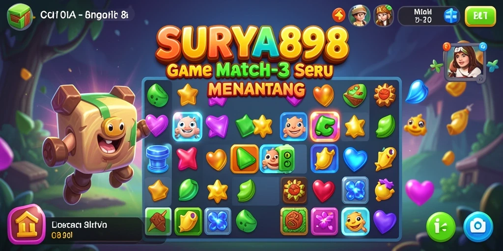 Tangkapan layar utama game MATCH-3 dengan gameplay seru.