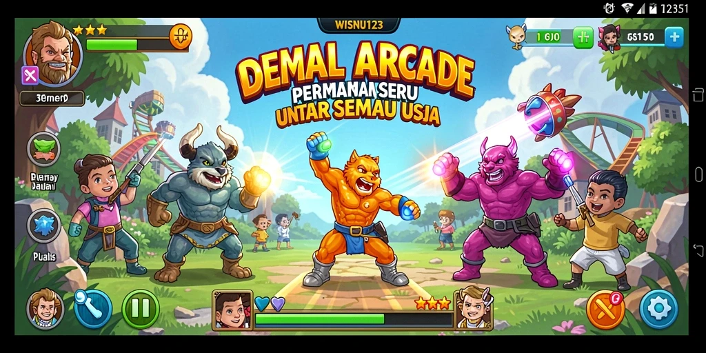 Tampilan gameplay dinamis dan seru dari WISNU123.